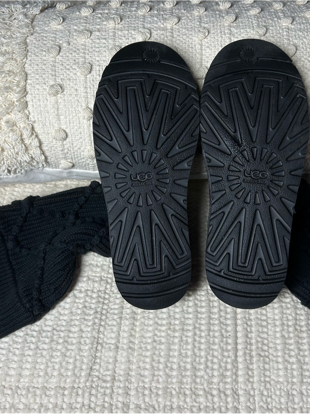 UGG Black Knit Sweater Boots - Picture 7 of 10